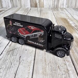 NASCAR Paul Menard 21 Menards Ford Fusion Diecast Hauler Semi Truck Black